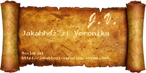 Jakabházi Veronika névjegykártya