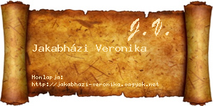 Jakabházi Veronika névjegykártya